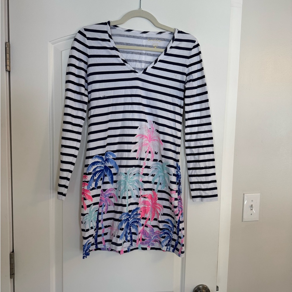 Lilly Pulitzer Striped Long Sleeve V-Neck Dress – Size XS